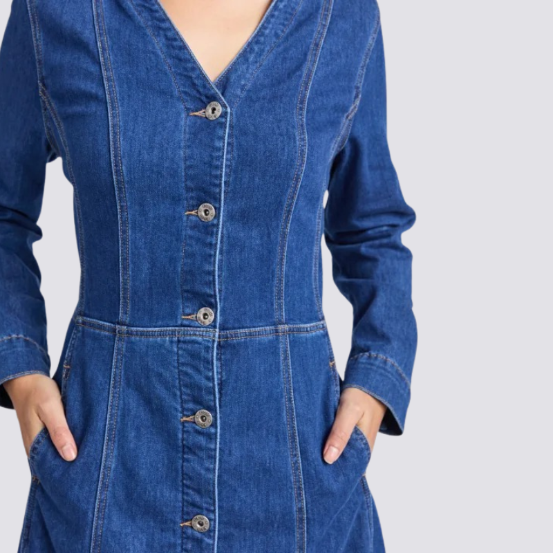 Mariella Denim Dress Mid Blue Wash