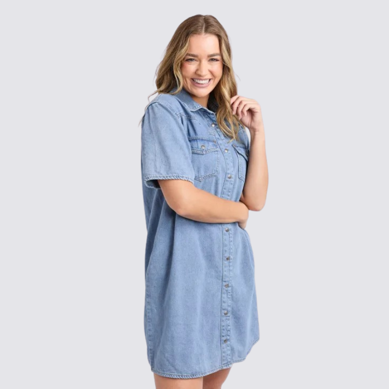 Sorcha Denim Dress Light Blue