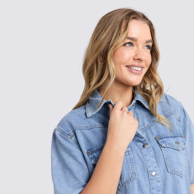 Sorcha Denim Dress Light Blue