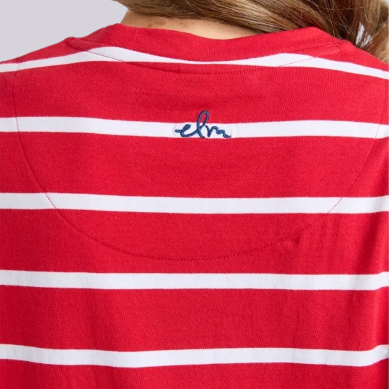 Crimson Tee Dress - Cranberry /white Stripe