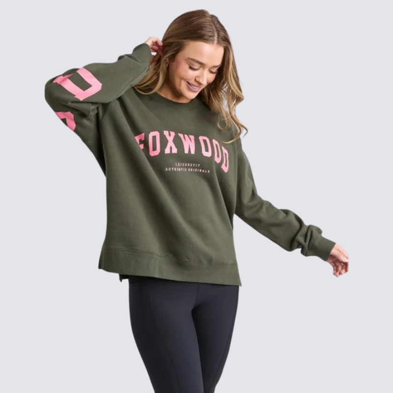 Interval Crew Khaki/Coral