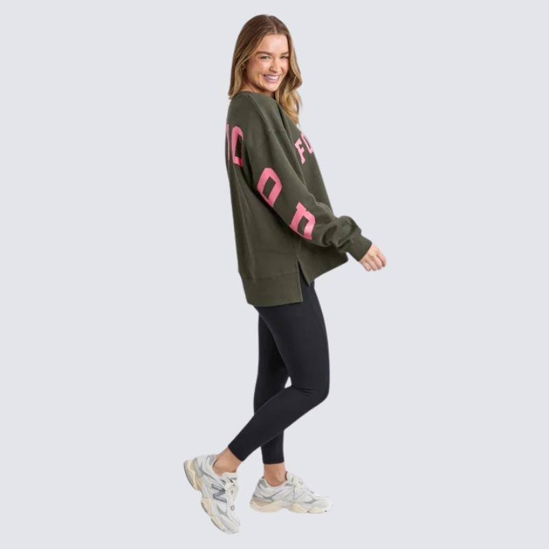 Interval Crew Khaki/Coral
