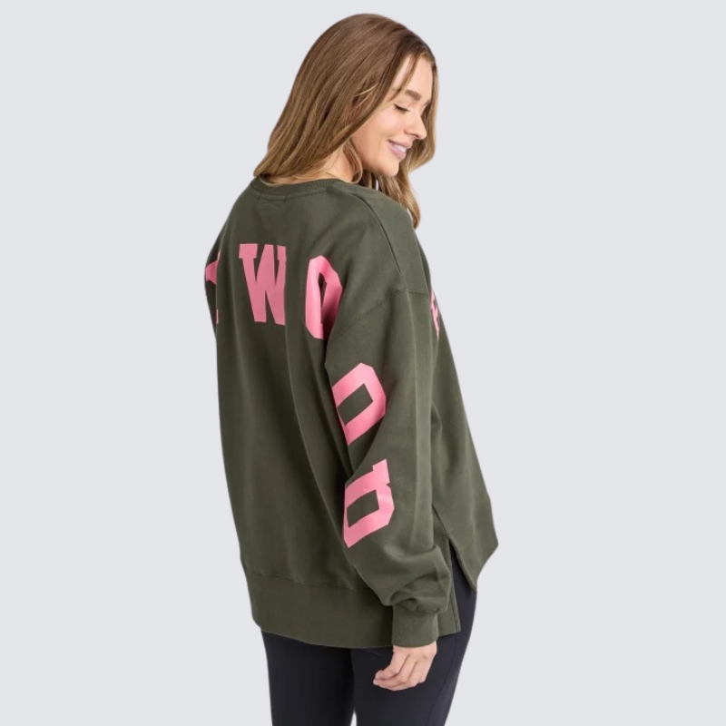 Interval Crew Khaki/Coral