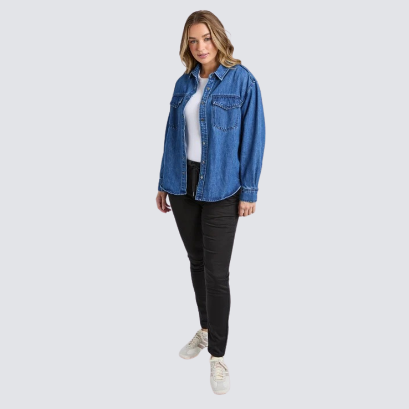 Daisy Overshirt Mid Blue