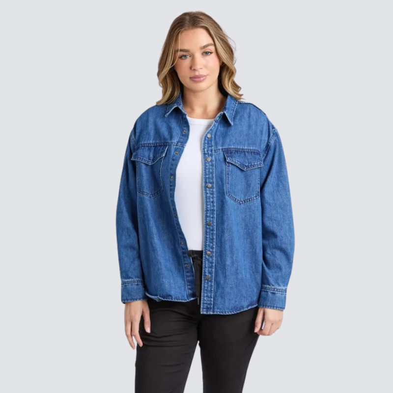 Daisy Overshirt Mid Blue