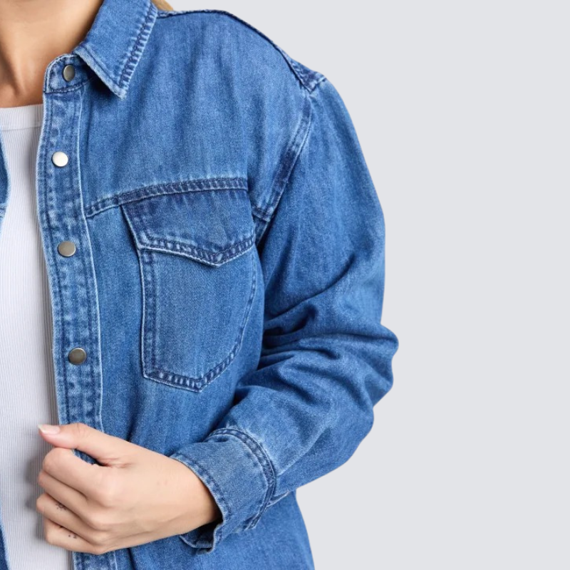 Daisy Overshirt Mid Blue