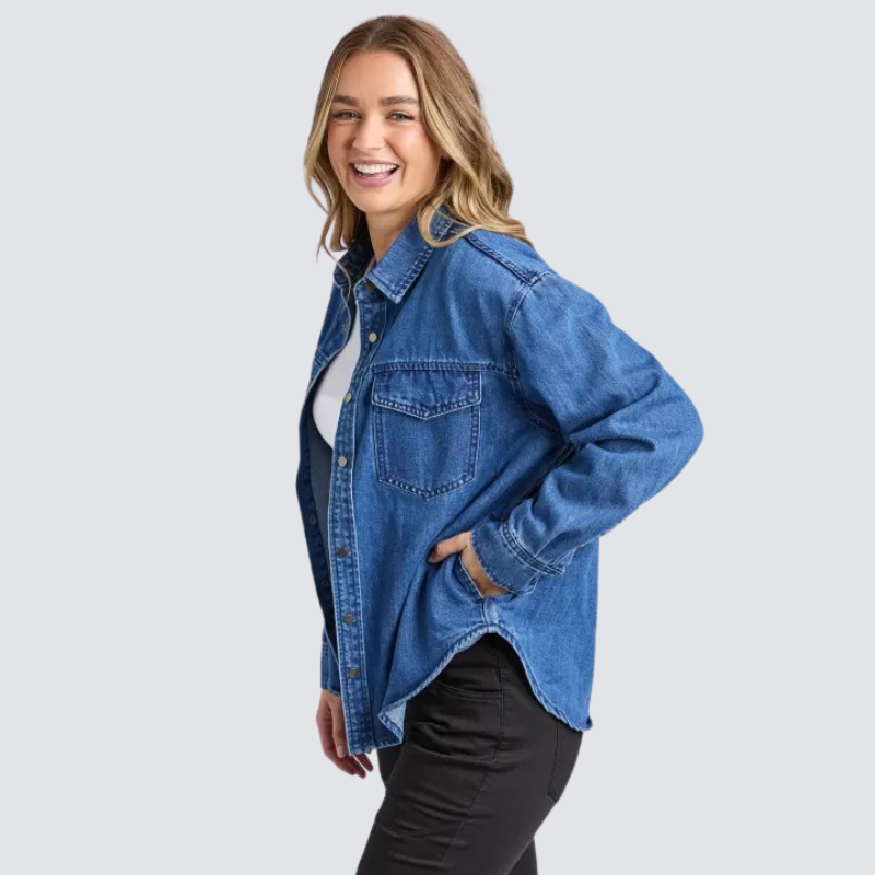 Daisy Overshirt Mid Blue