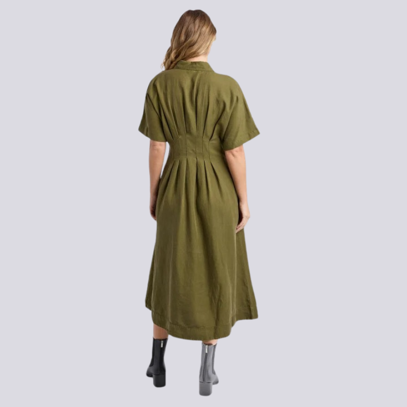 Marbella Dress Winter Moss