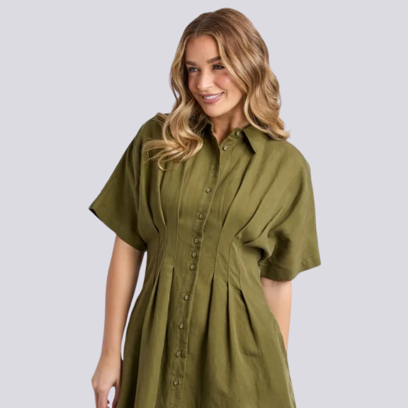 Marbella Dress Winter Moss