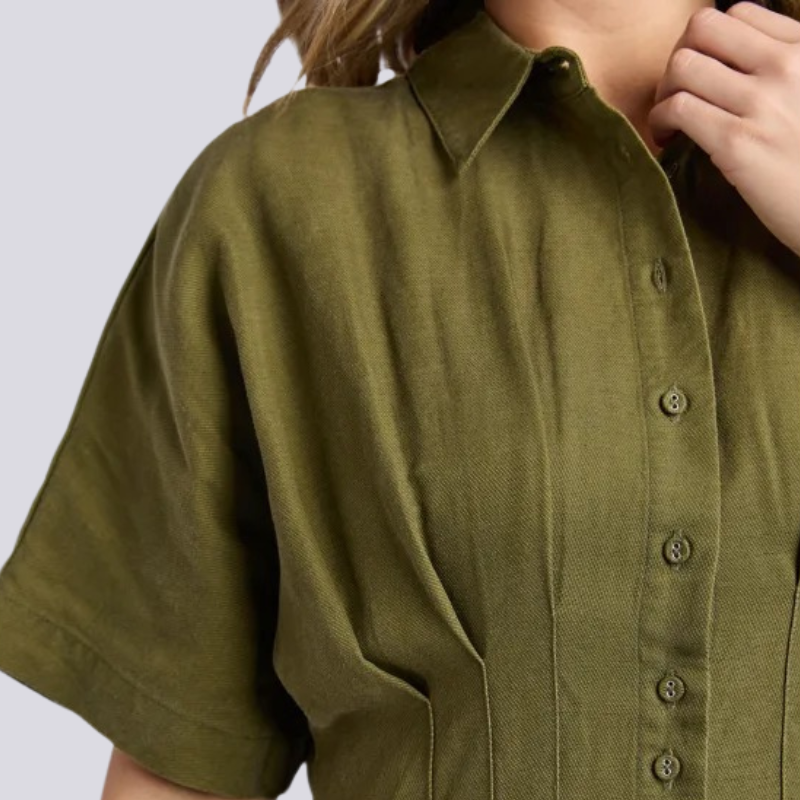 Marbella Dress Winter Moss