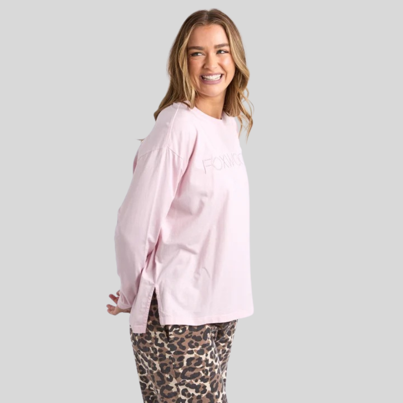 Simplified Long Sleeve Tee Pink