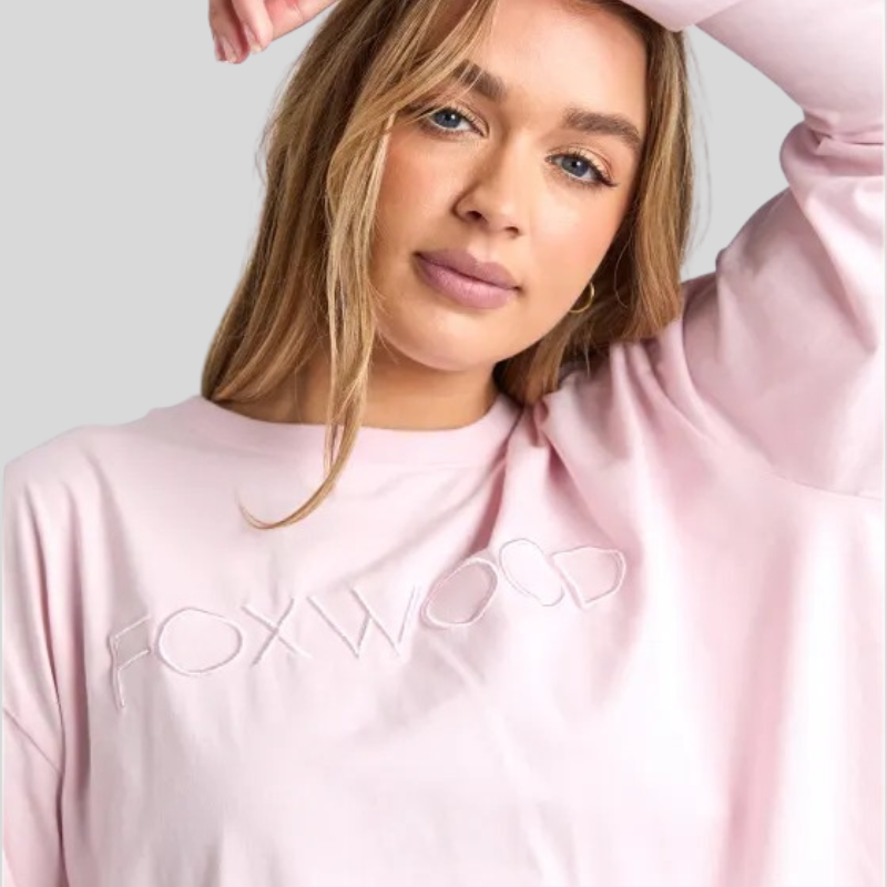 Simplified Long Sleeve Tee Pink