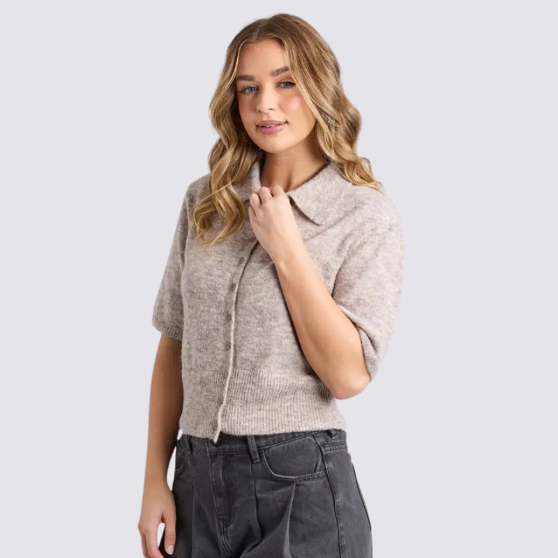 Fernie Button Knit Oatmeal