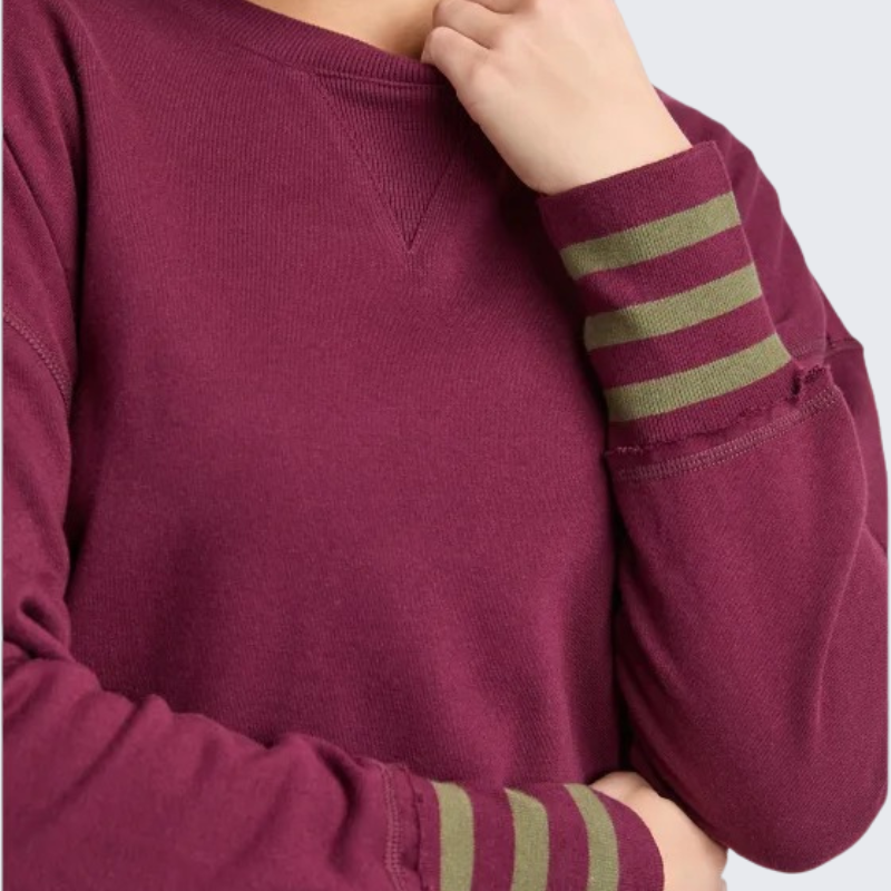 Alext Stripe Cuff Crew