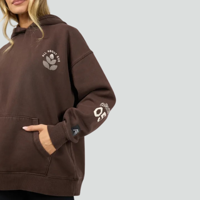 Serene Relaxed Hoodie Brown