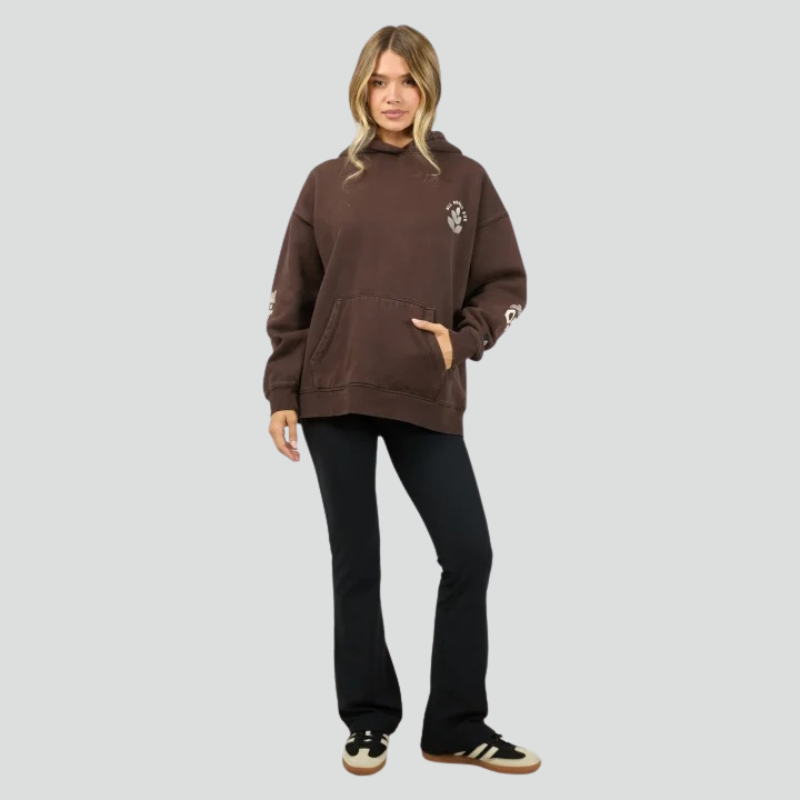 Serene Relaxed Hoodie Brown