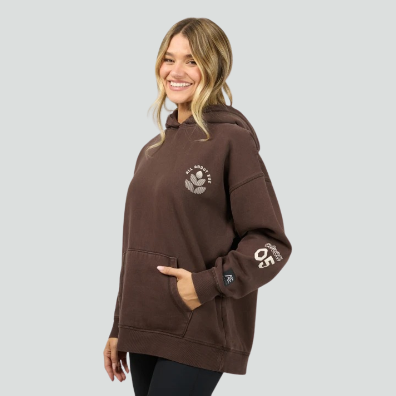 Serene Relaxed Hoodie Brown