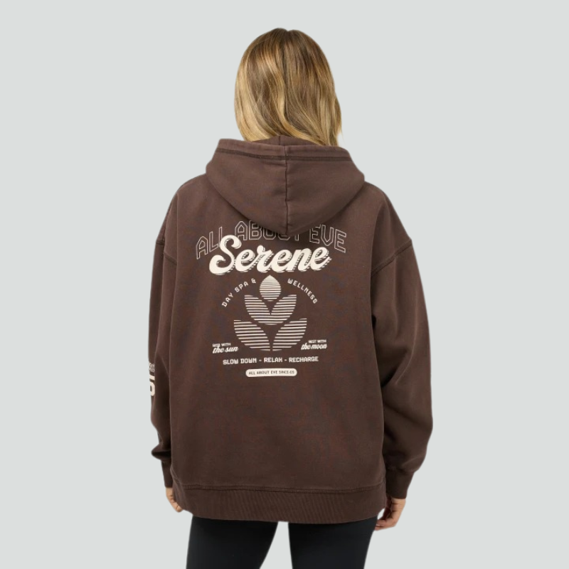 Serene Relaxed Hoodie Brown