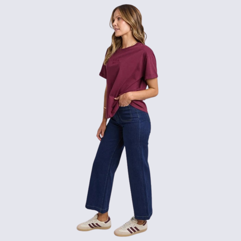 Huntleigh Oversized Tee Wine