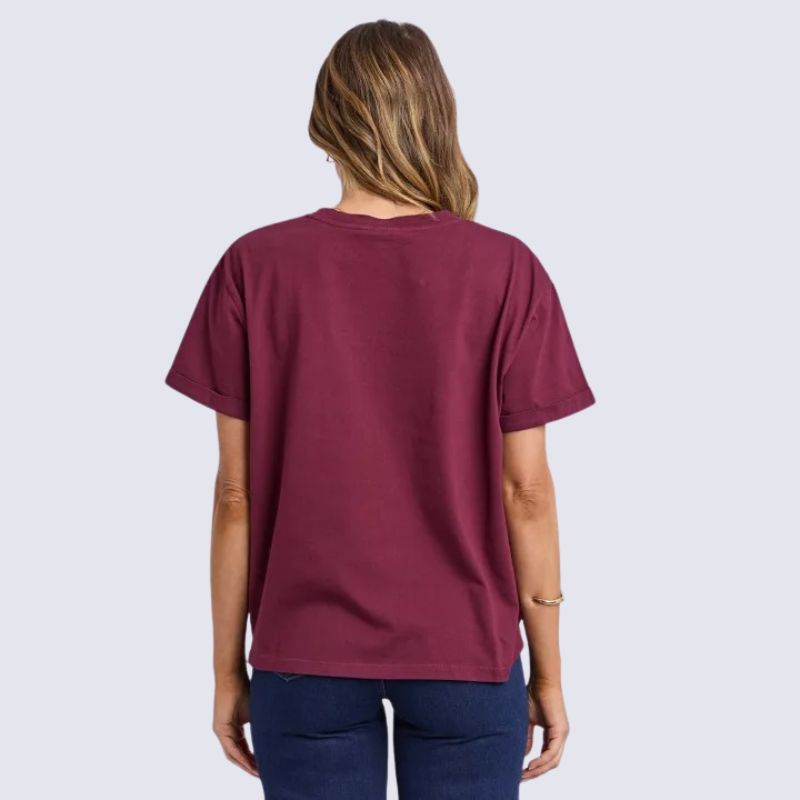 Huntleigh Oversized Tee Wine