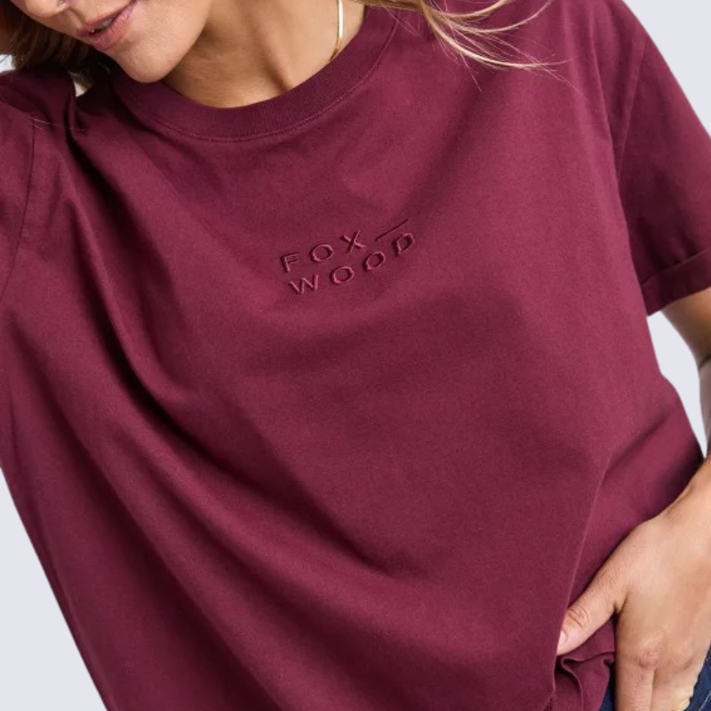 Huntleigh Oversized Tee Wine