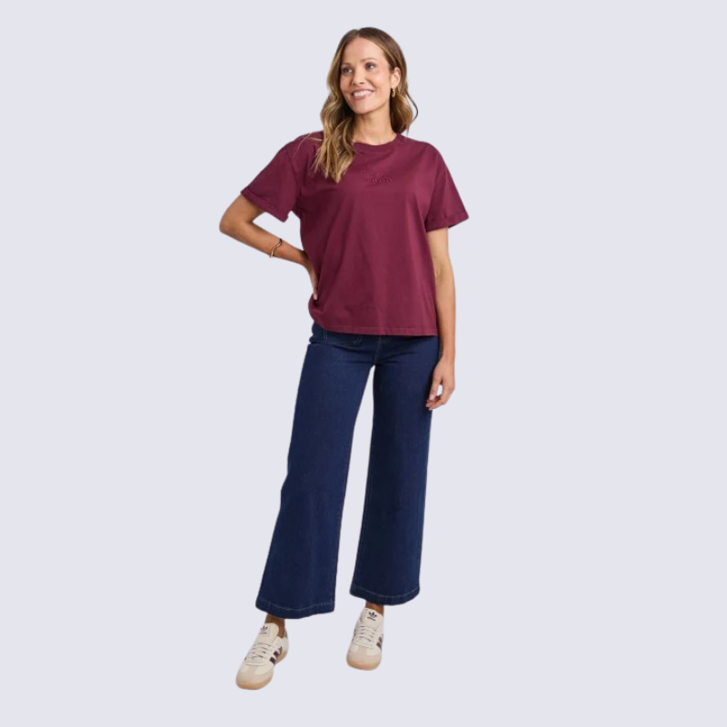 Huntleigh Oversized Tee Wine