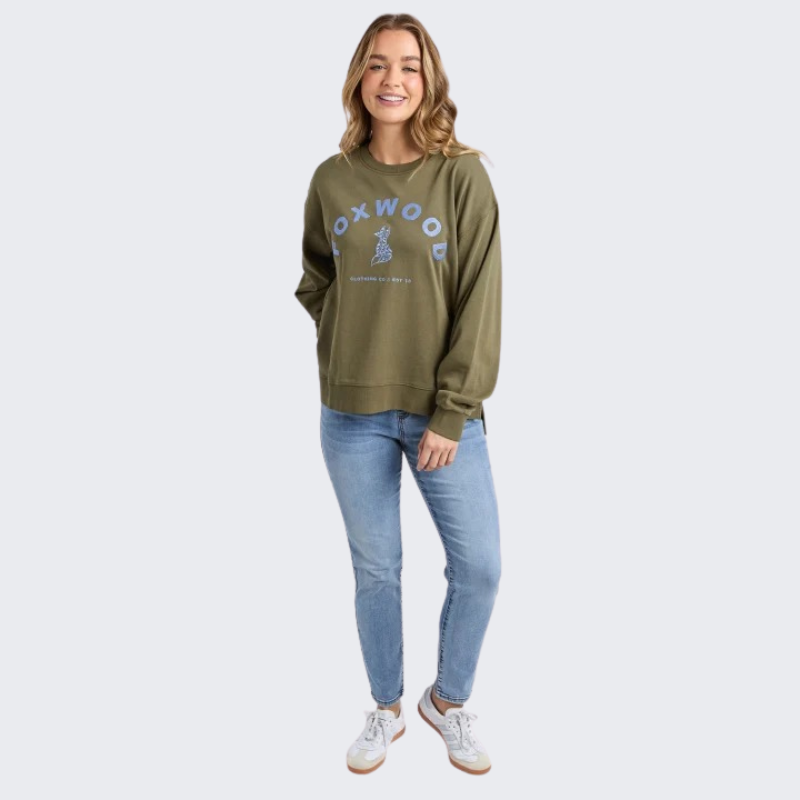 Effortless Contrast Crew Winter Moss