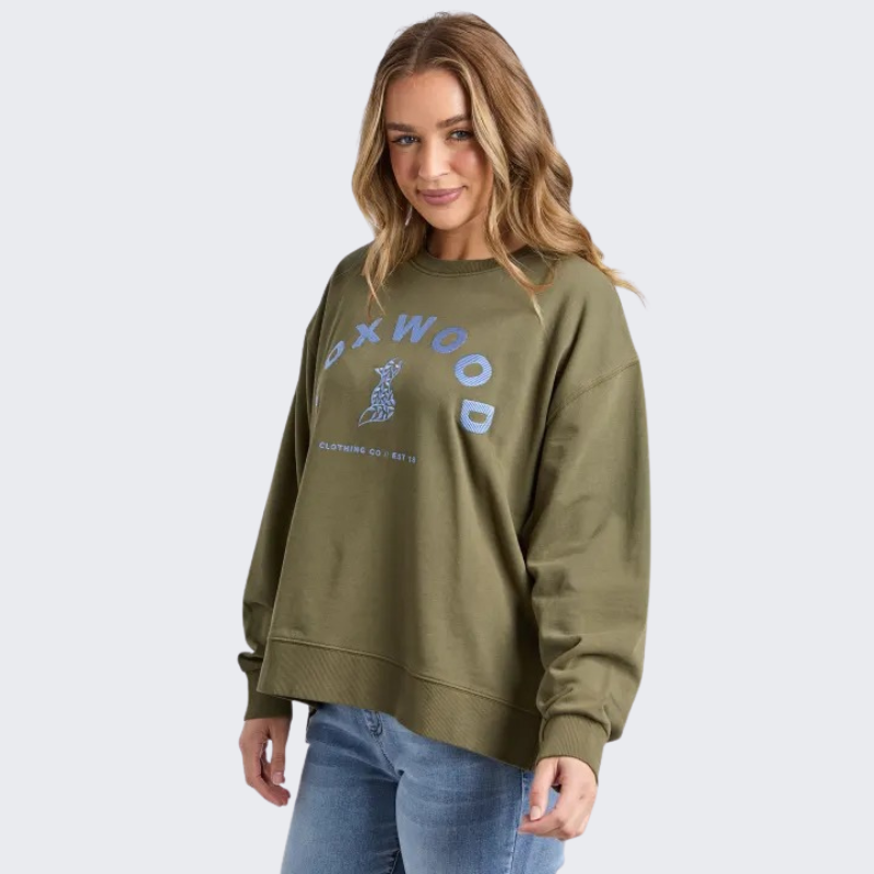 Effortless Contrast Crew Winter Moss