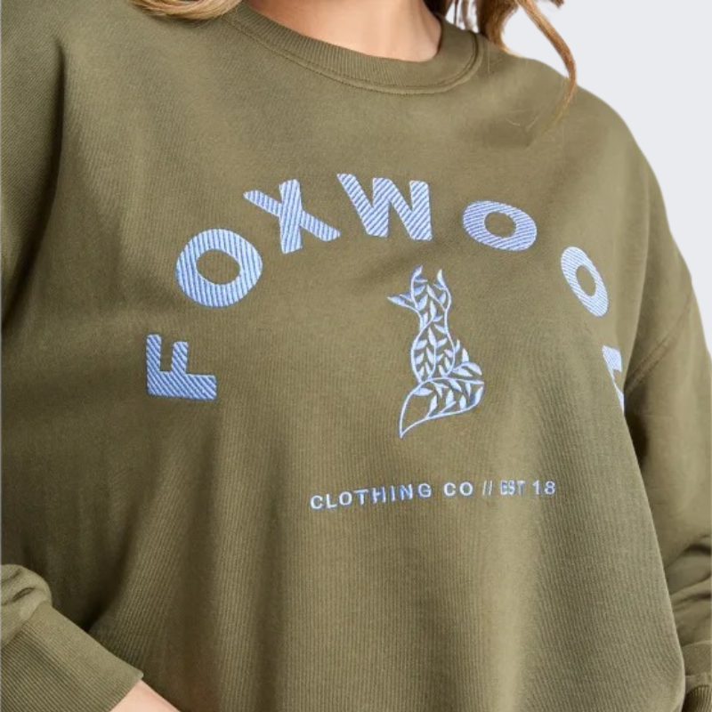 Effortless Contrast Crew Winter Moss