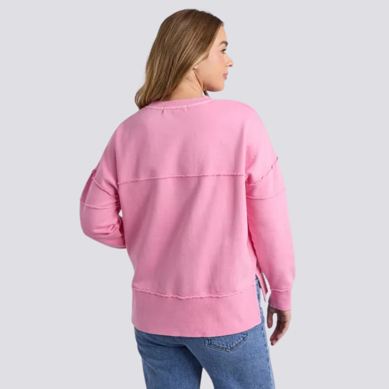 Jayne Throw On Fleece Sea Pink