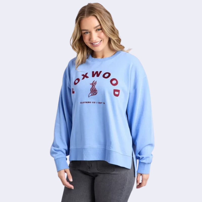Effortless Contrast Crew Azurine Blue