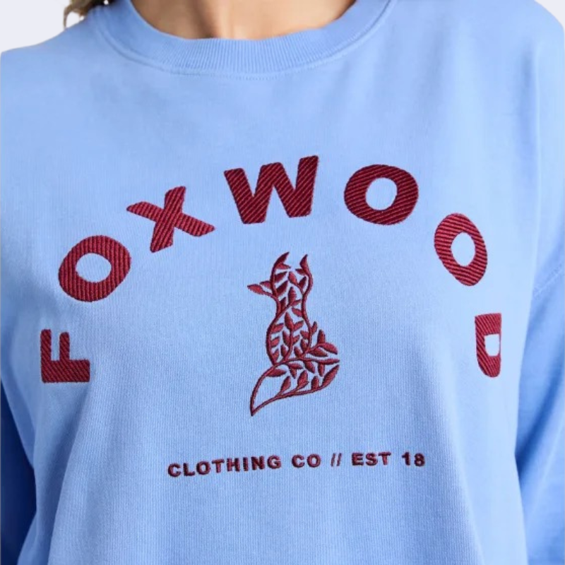 Effortless Contrast Crew Azurine Blue