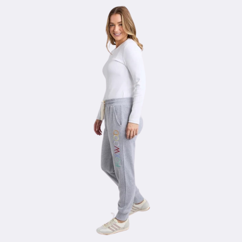 Simplified Confetti Track Pant Grey Marle