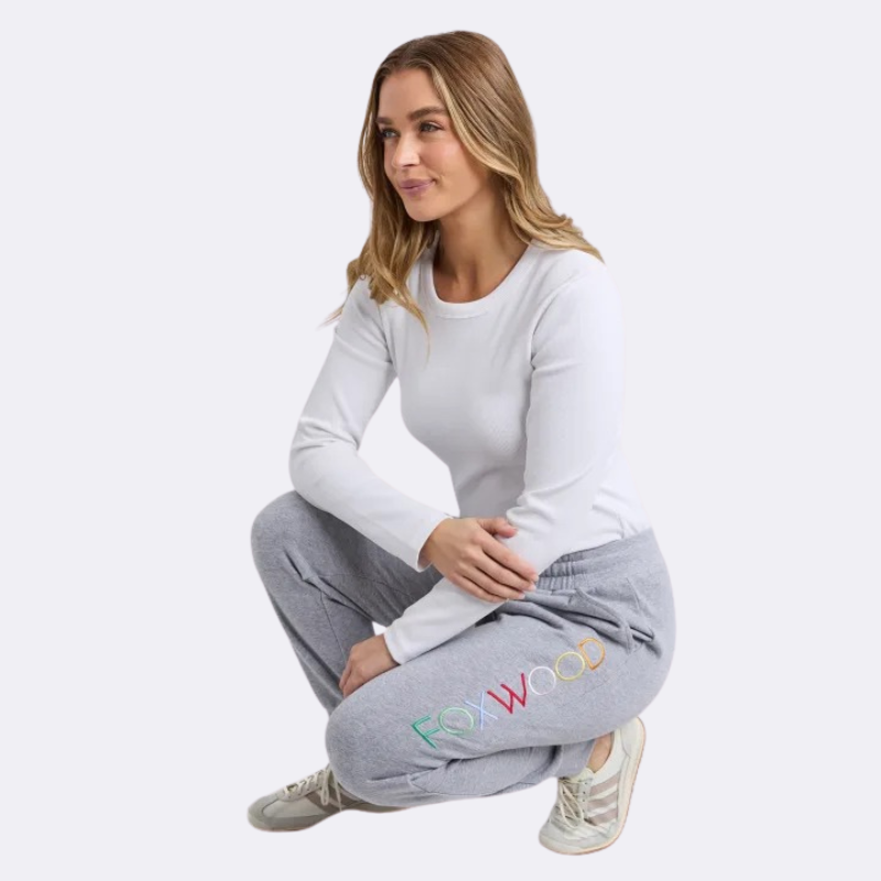 Simplified Confetti Track Pant Grey Marle