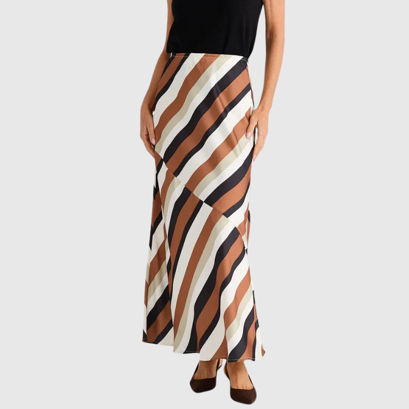 Rozalia Slip Skirt Oakley Stripe