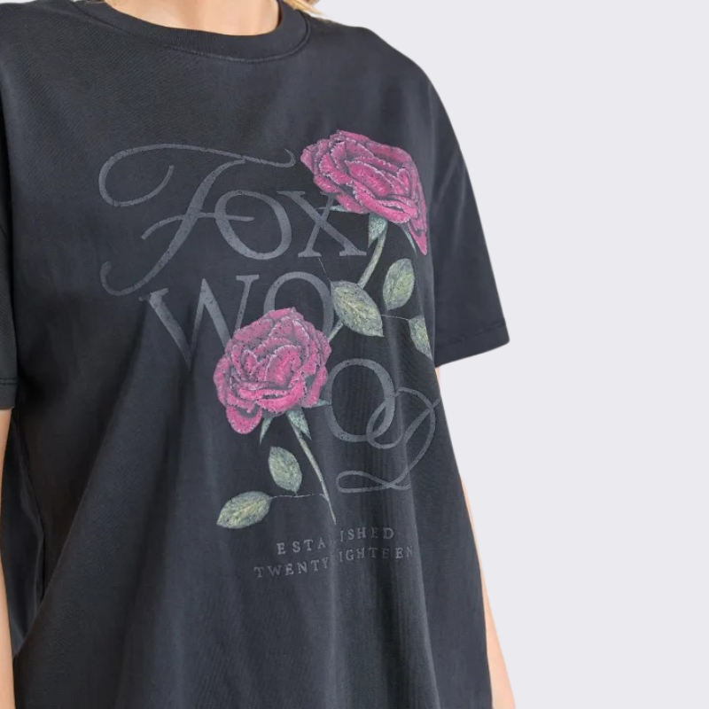 English Rose Tee Black