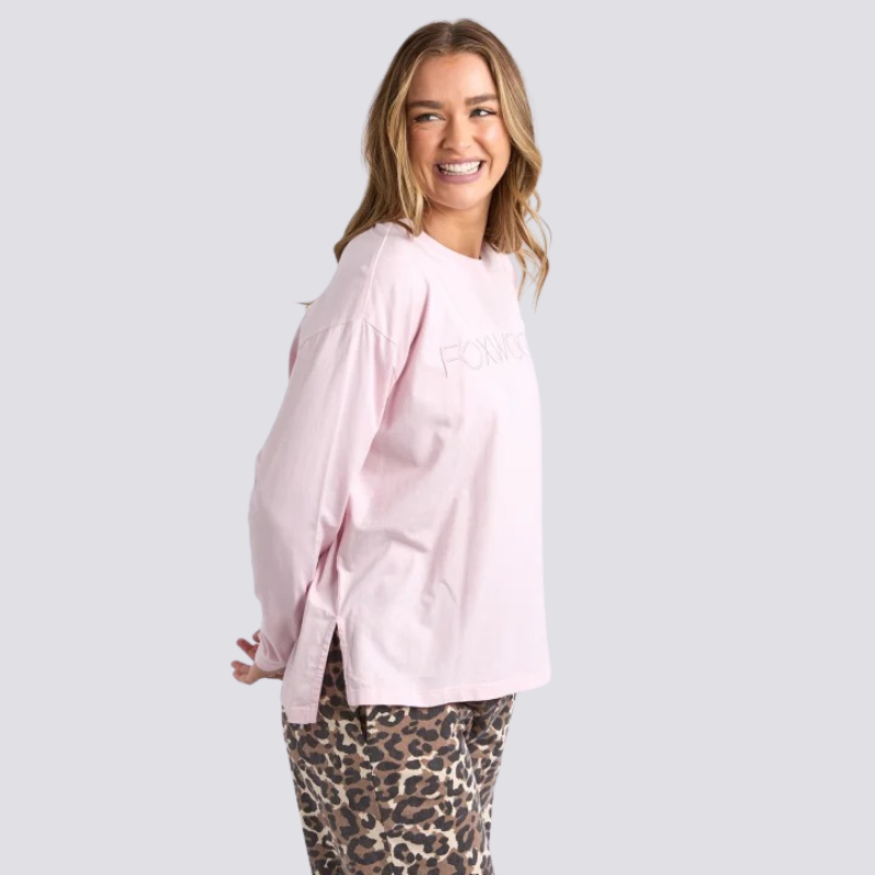 Simplified Long Sleeve Tee Pink