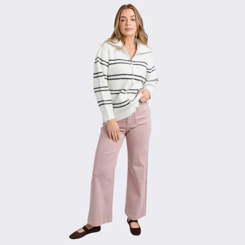 Journey Zip Knit White