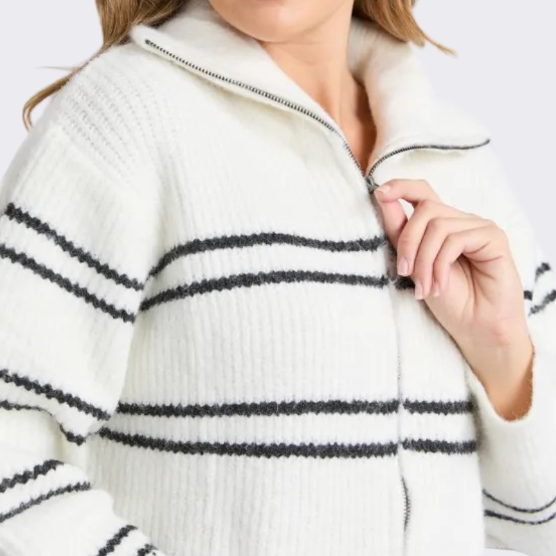 Journey Zip Knit White