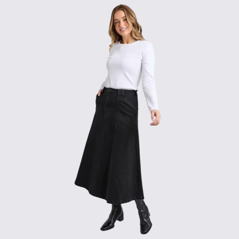 Potter Skirt Washed Black