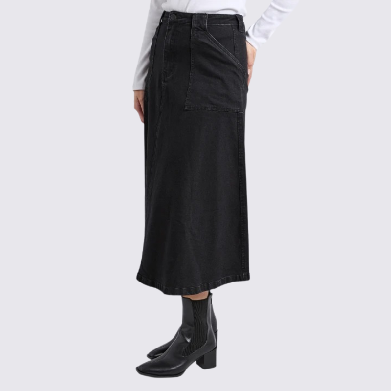 Potter Skirt Washed Black