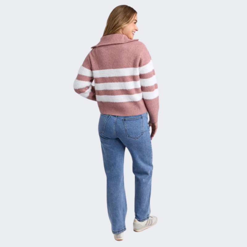 Gracie Zip Crew Woodrose
