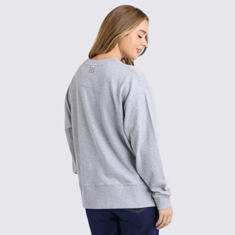Effortless Contrast Crew - Grey Marble