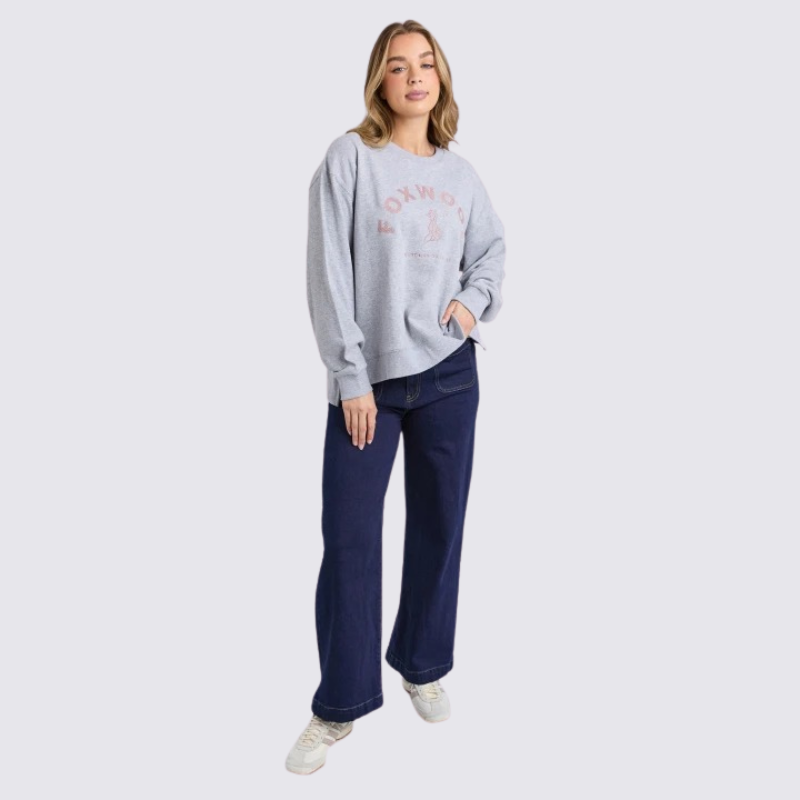Effortless Contrast Crew - Grey Marble