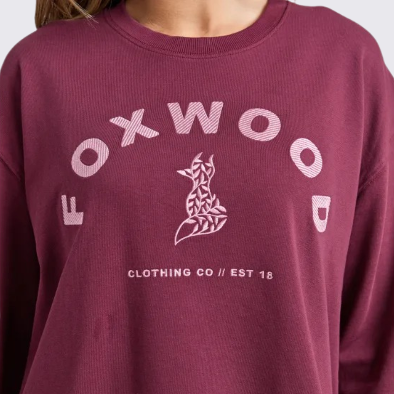 Effortless Contrast Crew - Wine
