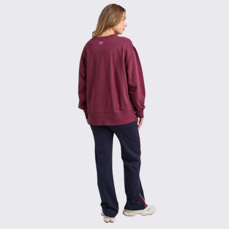 Effortless Contrast Crew - Wine