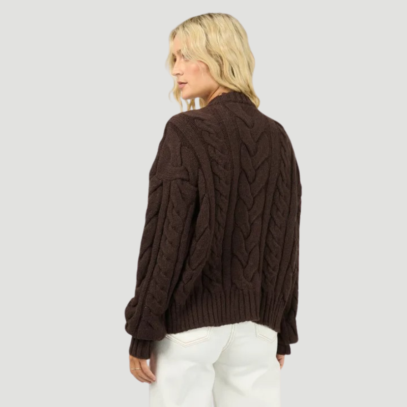 Higgins Cable Knit Brown