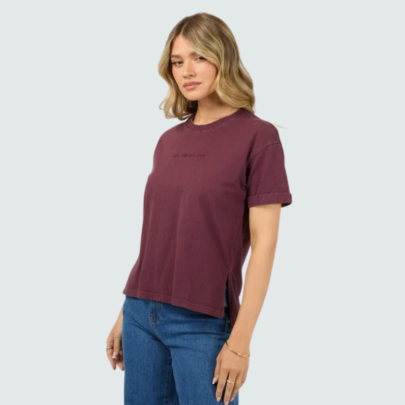 AAE  Washed Tee - Wine