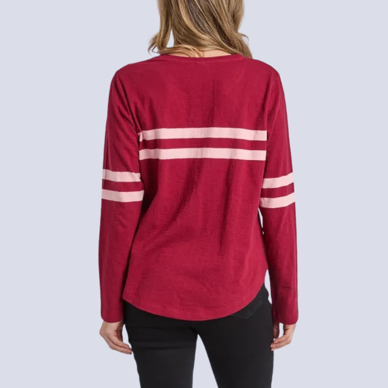Adora Long Sleeve Tee Maroonn