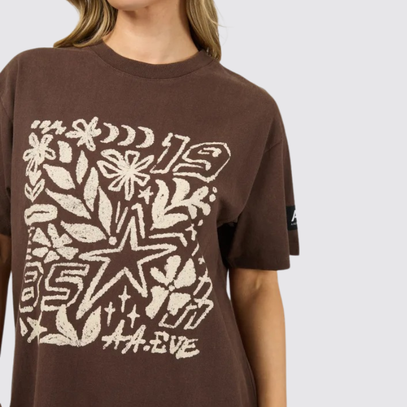 Centered Relaxed Tee Brown
